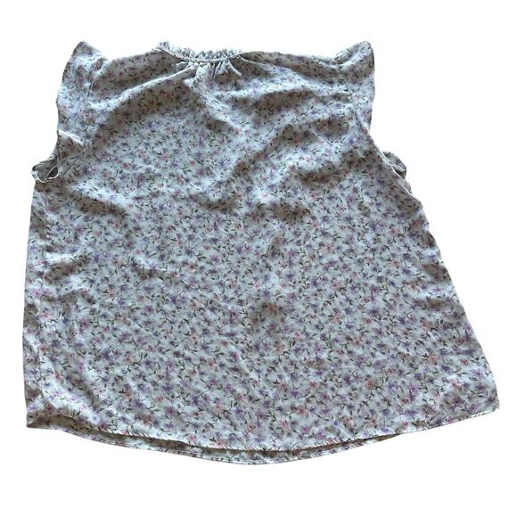 Womens Shirt 1X White Floral Spring Break Delicate Cottagecore Feminine Prairie - Picture 4 of 8